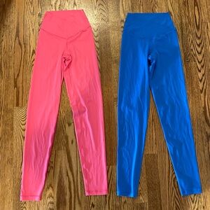 Aerie real me 7/8 high rise long inseam leggings set, both size XS